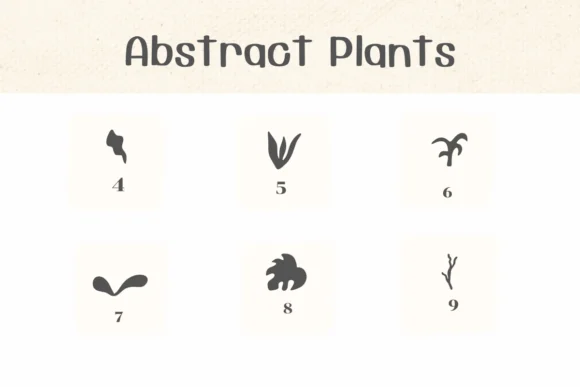 Abstract Plants by Ketsarin — Dingbats Font — thumbnail 4