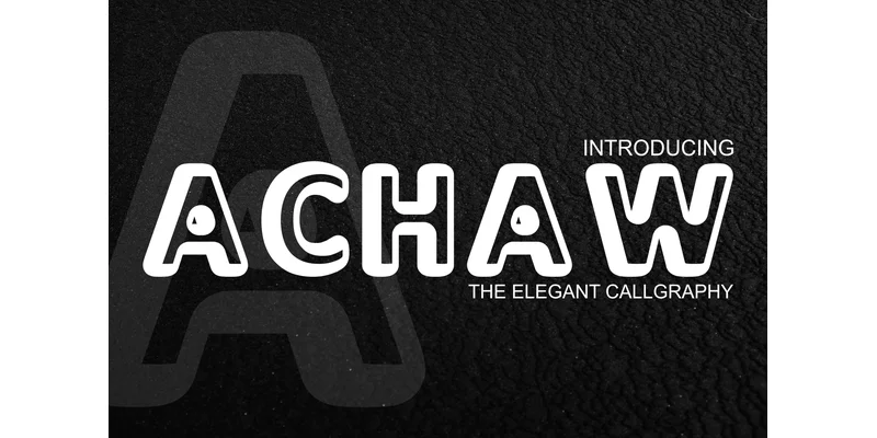 Achaw Font by mhd.usman00 by mhd.usman00 — Display Font