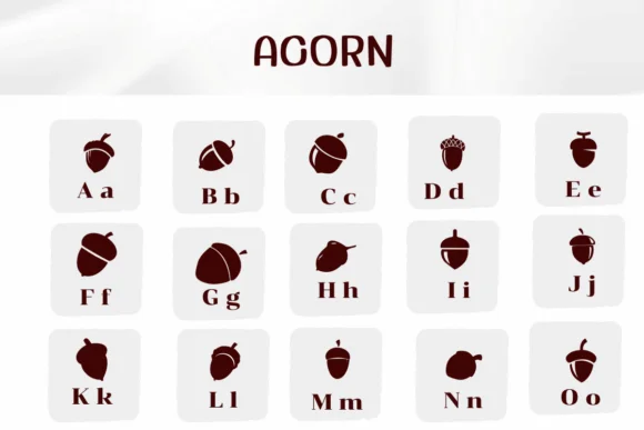 Acorn by Ketsarin — Dingbats Font — thumbnail 2