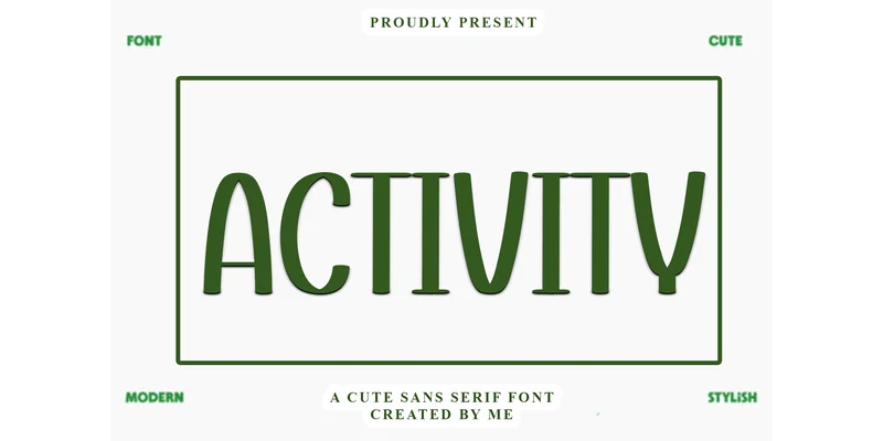 Activity Font by FreshTypeINK by FreshTypeINK — Display Font