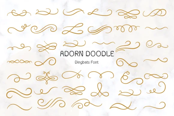 Adorn Doodle by Nun Sukhwan — Dingbats Font