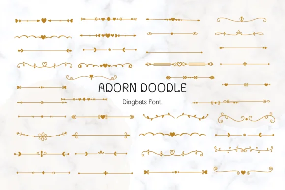 Adorn Doodle by Nun Sukhwan — Dingbats Font