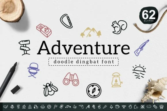 Adventure by YandiDesigns — Dingbats Font