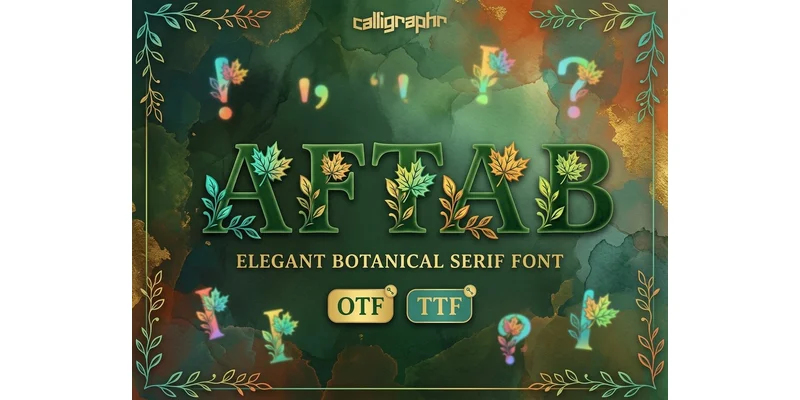 Aftab Font by Raholco by Raholco — Decorative Font