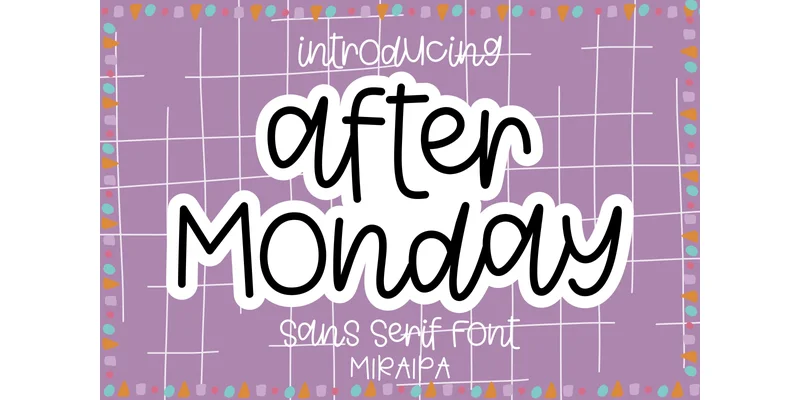 After Monday Font by miraipa — Sans Serif Font