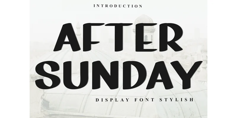 After Sunday Font by Inermedia STUDIO by Inermedia STUDIO — Display Font