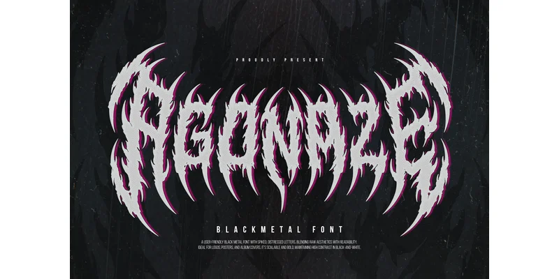 Agonaze Font by Denustudios by Denustudios — Blackletter Font