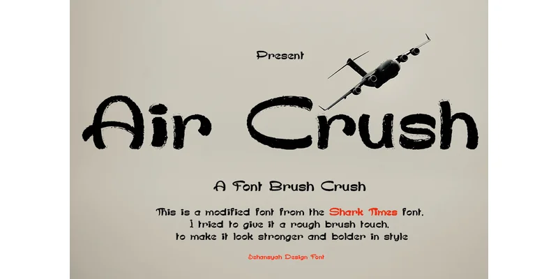 Air Crush Font by jehansyah251 by jehansyah251 — Display Font