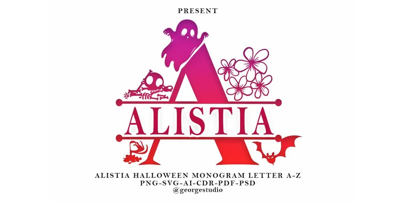 Alistia Halloween Monogram Font by George Studio by George Studio — Decorative Font
