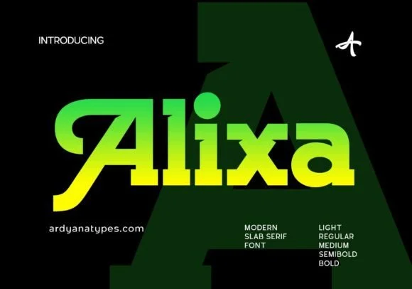 Alixa by ardyanatypes — Slab Serif Font