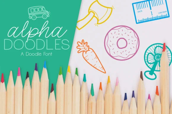 Alpha Doodles by browncowcreatives — Dingbats Font