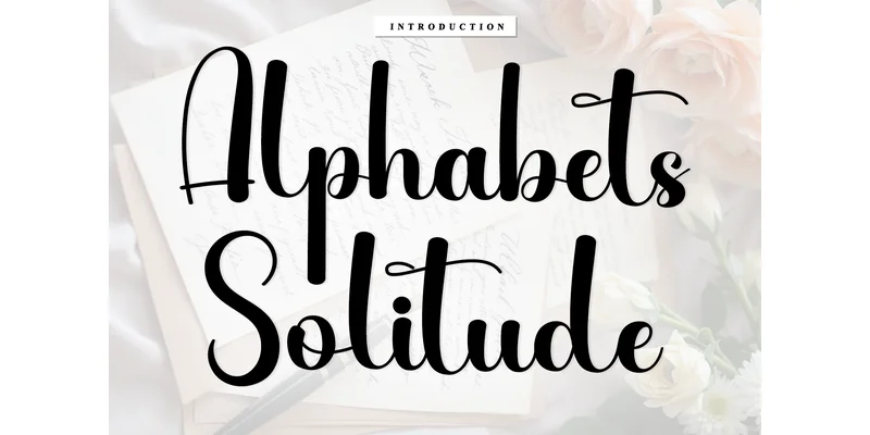 Alphabets Solitude Font by Sansana — Script Handwritten Font
