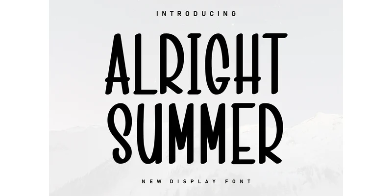 Alright Summer Font by ArtLine Design by ArtLine Design — Display Font