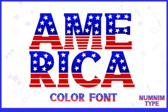 America by numnim β Color Fonts Font