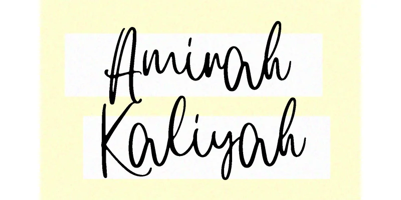 Amirah Kaliyah Font by Zero Type — Script Handwritten Font