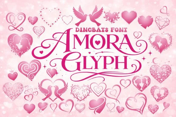 Amora Glyph by edywiyonopp — Dingbats Font