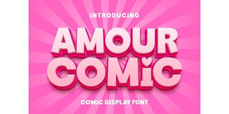 Amour Comic Font by Anto (7NTypes) by Anto (7NTypes) — Display Font