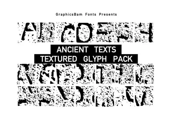 Ancient Texts Glyphs by GraphicsBam Fonts — Dingbats Font