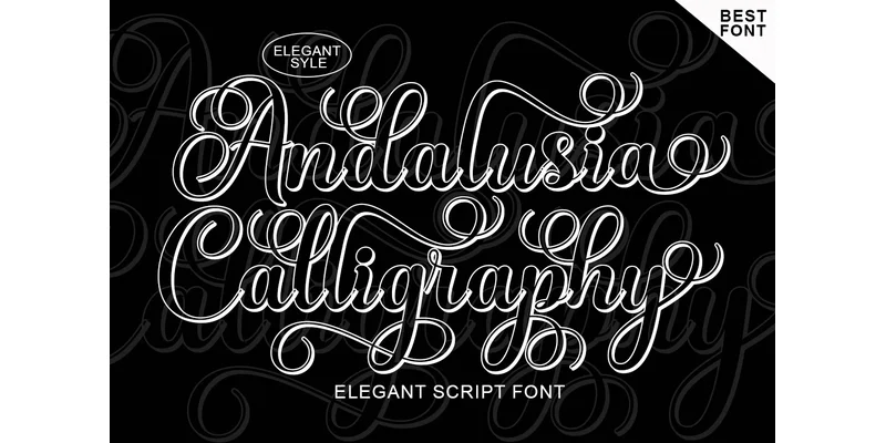 Andalusia Calligraphy Font by AF Type — Script Handwritten Font