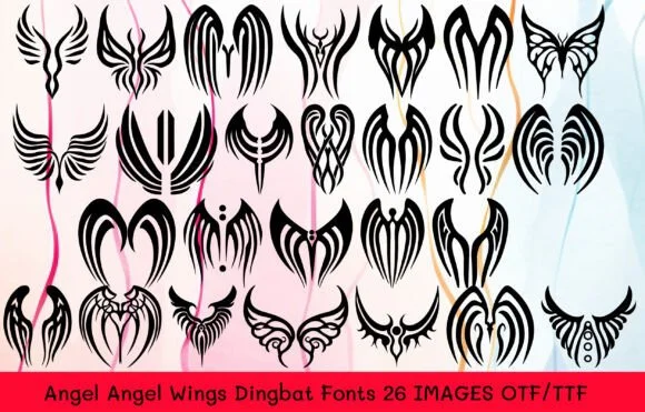 Angel Angel Wings by MOMAT THIRTYONE — Dingbats Font