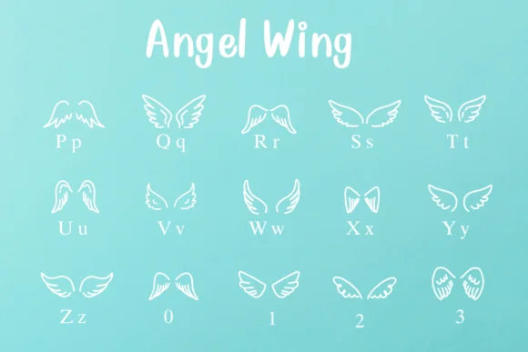 Angel Wing by Nongyao — Dingbats Font — thumbnail 3