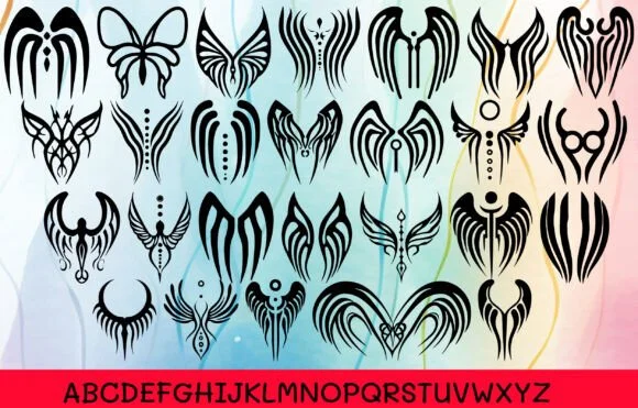 Angel Wings by MOMAT THIRTYONE — Dingbats Font — thumbnail 2