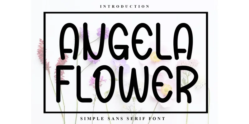Angela Flower Font by PiPi Creative by PiPi Creative — Display Font