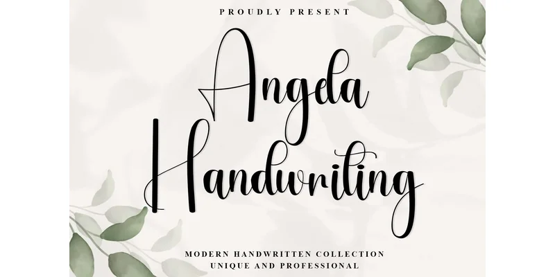 Angela Handwriting Font by Preketek texs — Script Handwritten Font