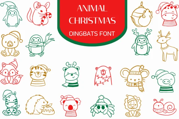 Animal Christmas by Heartcraft Atelier — Dingbats Font
