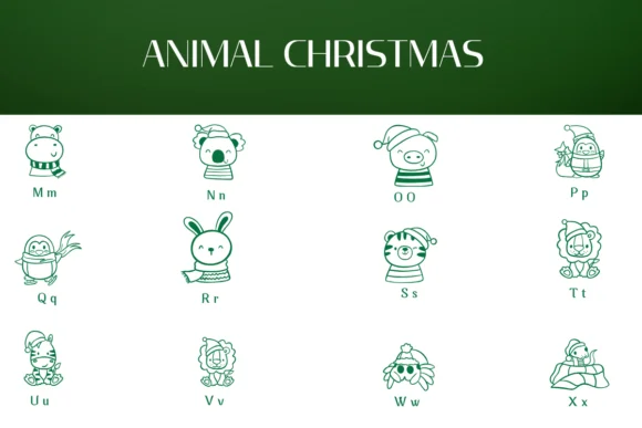 Animal Christmas by Heartcraft Atelier — Dingbats Font — thumbnail 3