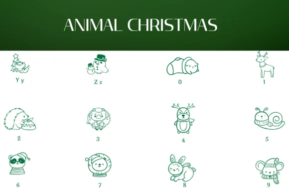 Animal Christmas by Heartcraft Atelier — Dingbats Font — thumbnail 4
