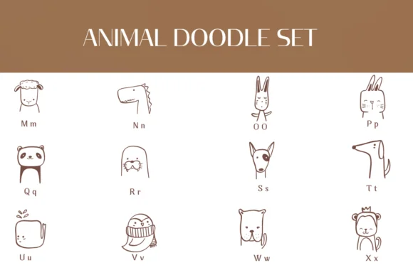 Animal Doodle Set by Heartcraft Atelier — Dingbats Font — thumbnail 3