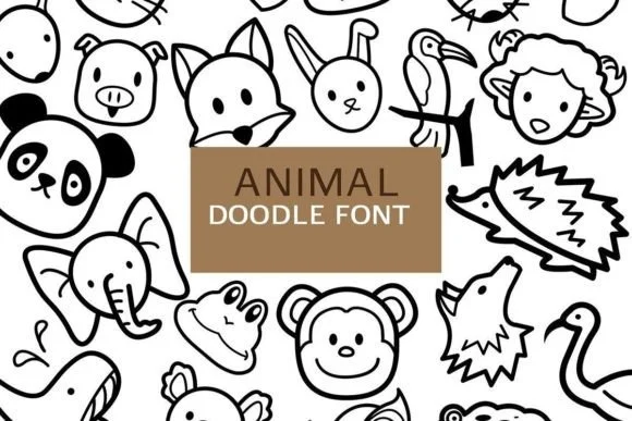 Animal Doodle by digitalplannerland — Dingbats Font