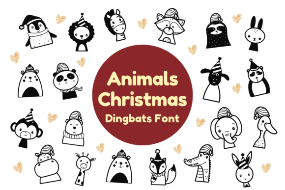 Animals Christmas by Nun Sukhwan — Dingbats Font