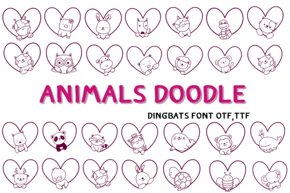 Animals Doodle by Nun Sukhwan — Dingbats Font