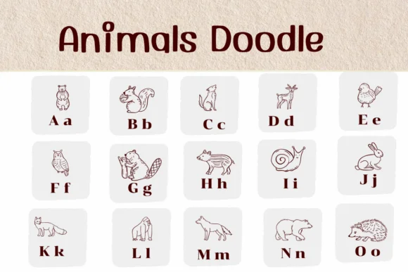 Animals Doodle by Ketsarin — Dingbats Font — thumbnail 2