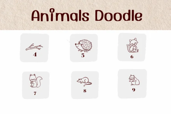 Animals Doodle by Ketsarin — Dingbats Font — thumbnail 4
