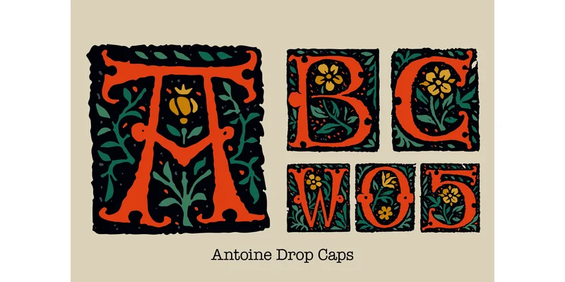 Antoine Drop Caps Font by kaer_cf by kaer_cf — Blackletter Font