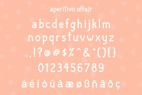 Aperitivo Affair by Emily Ann Hill Type — Slab Serif Font — thumbnail 2