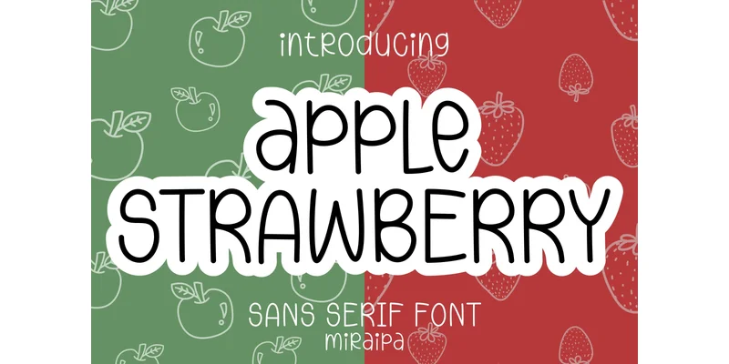 Apple Strawberry Font by miraipa — Sans Serif Font