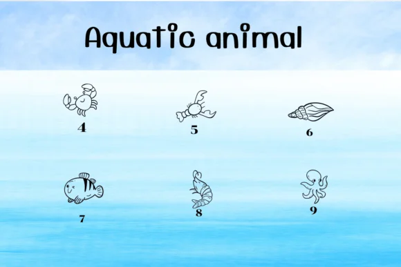 Aquatic Animal by Ketsarin — Dingbats Font — thumbnail 4