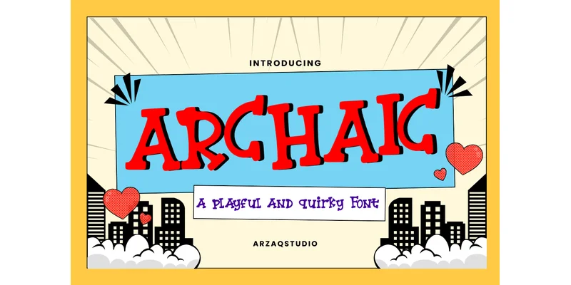 Archaic Font by Arzaq's Studio by Arzaq's Studio — Display Font