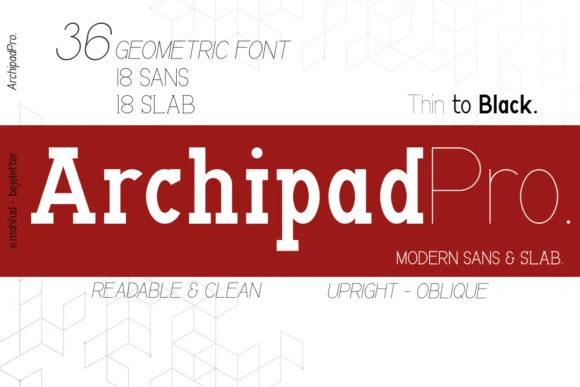 Archipad Pro by bijeh.studio β Slab Serif Font