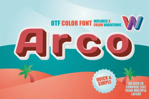 Arco by pixnugget — Color Fonts Font