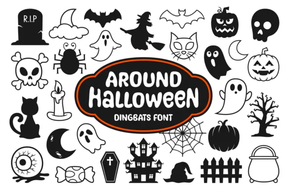 Around Halloween by Situjuh — Dingbats Font