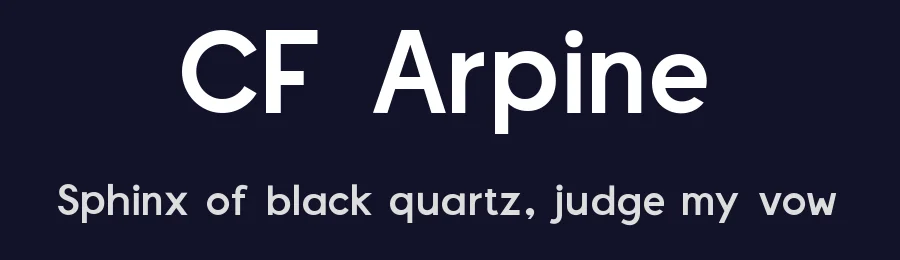 CF Arpine by Indotype Foundry — Sans Serif Font — thumbnail 2