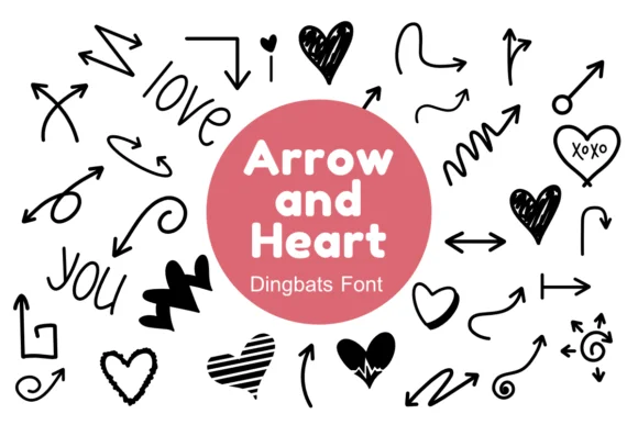 Arrow and Heart by Nun Sukhwan — Dingbats Font
