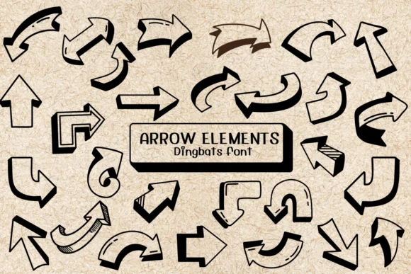 Arrow Elements by Ketsarin — Dingbats Font