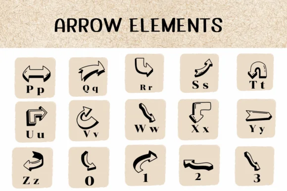 Arrow Elements by Ketsarin — Dingbats Font — thumbnail 3