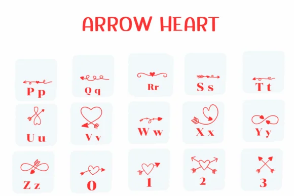 Arrow Heart by Ketsarin — Dingbats Font — thumbnail 3